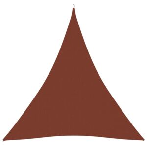 Stínící plachta oxfordská látka trojúhelník 4 x 4 x 4 m cihlová
