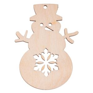 Foglio Dřevěná vánoční ozdoba - sněhulák