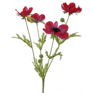 Animadecor Umělá květina - Sasanka růžová x4