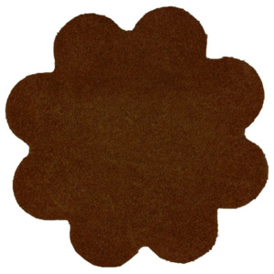 Vopi koberce Kusový koberec Color Shaggy tmavě hnědý kytka - Navrhněte si vlastní rozměr a tvar - klikněte zde cm