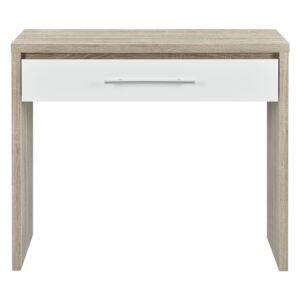 [en.casa] Psací stůl HTFU-1309 90x39x77 cm bílá a dřevo