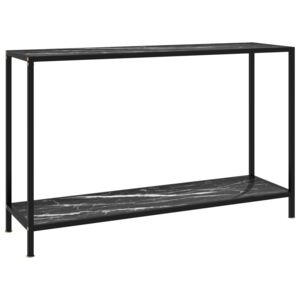 Konzolový stolek černý 120 x 35 x 75 cm tvrzené sklo
