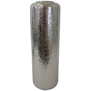 Keramická váza Stardeco stříbrná 40x13 cm