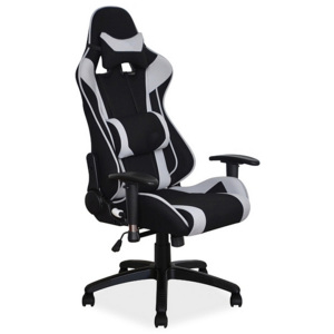 Kancelářská židle DODGE, 127-135x70x49x44-52, černá/šedá