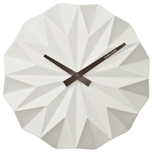 Karlsson Designové nástěnné hodiny - Karlsson Origami Matt White, OE 27 cm
