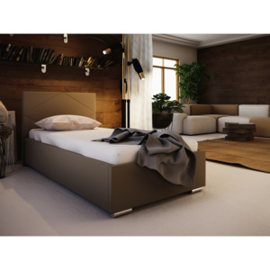 Jednolůžková čalouněná postel NASTY 5 + rošt + matrace, 90x200, Sofie 7