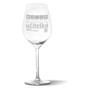Sklenička na víno SABLIO - Učitelka 350 ml