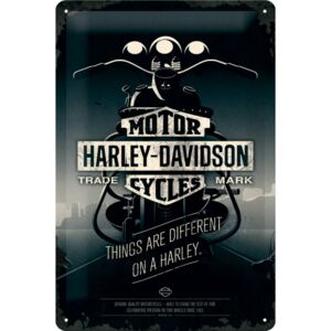 Nostalgic Art Plechová cedule - Harley-Davidson (Things Are Different on a Bike) 30x20 cm