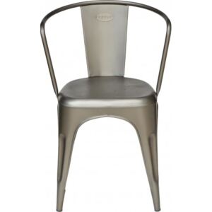 Industrial style, Matná železná židle 80 x54 x47 cm (633)
