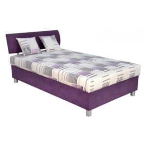 Čalouněná postel George 120x200, fialová, vč. matrace a úp