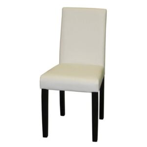 Massive home | Židle TORINO bílá/hnědá Imitace kůže