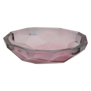 Růžová miska z recyklovaného skla Mauro Ferretti Stone, ø 34 cm