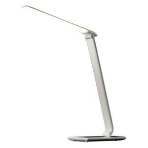 Solight LED stolní lampička stmívatelná, 12W, volba teploty světla, USB, bílý lesk, WO37-W