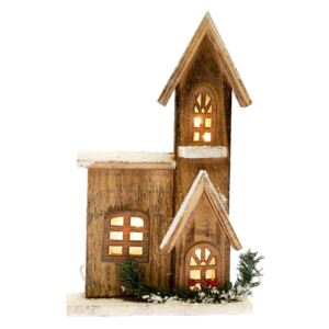 Dřevěný dekorativní domeček se světlem Dakls