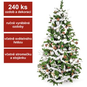 Ozdobený stromeček PŘÍRODNÍ ELEGANCE výška: 180 cm