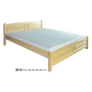 Drewmax Dřevěná postel 200x200 LK104 ořech