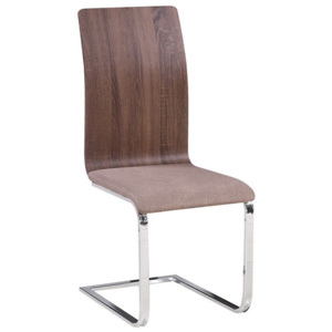 Jídelní židle v béžové látce s MDF opěrkou TK2070