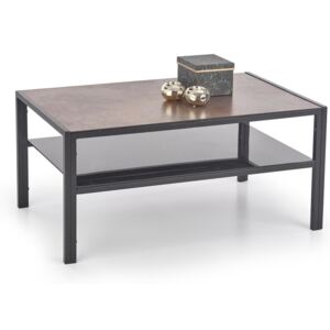 Halmar Konferenční stolek OMEGA, sklo, černý/hnědý