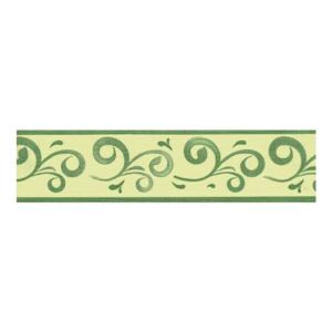 Bordura samolepící Ornament zelený - šířka 5cm x délka 5m