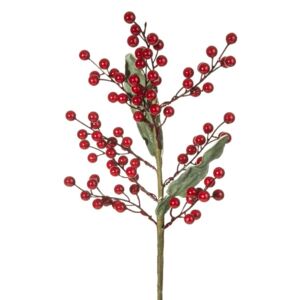 EUROFIRANY Květina z červených bobulí, 77 x 24 cm