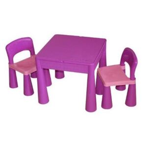 Tega Baby Tega Mamut dětská sada stoleček a dvě židličky fialová