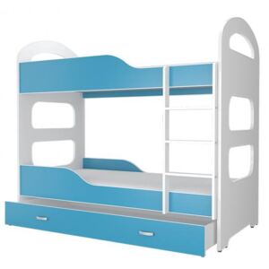 Patrová postel DOMINIK 80x160 Barva konstrukce: Modrá