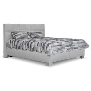 Čalouněná postel Venus, s úložným prostorem, 160x200, šedá-silver
