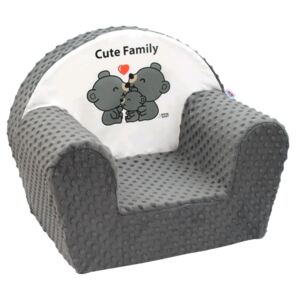 Dětské křeslo z Minky New Baby Cute Family šedé Barva: šedá