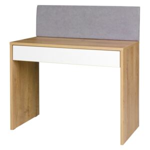 Psací stůl - MIX 6, dub lefkas/bílá/šedá