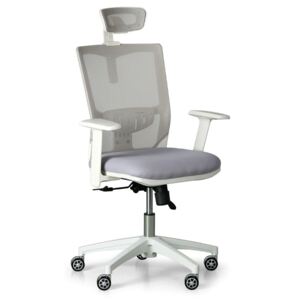 B2B Partner Kancelářská židle UNO White, šedá/bílá + Záruka 7 let
