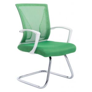 Jídelní / konferenční židle Bonnie podnož chrom, zelená