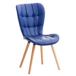Židle Enamo PU přírodní podnož, modrá