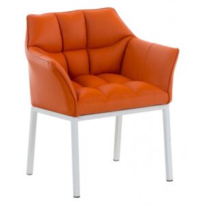Jídelní židle Damaso podnož bílá, oranžová