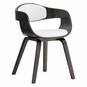 Jídelní / konferenční židle Stona syntetická kůže, bílá/šedá