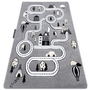 Dětský kusový koberec PetMe City - šedý