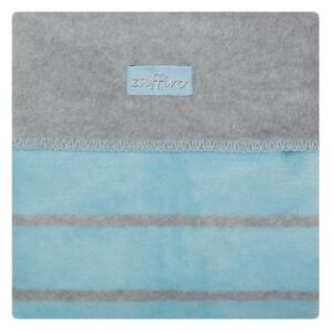 Dětská bavlněná deka Womar 75x100 šedo-modrá