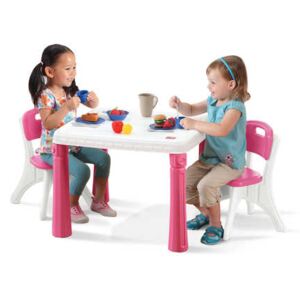 Step2 Dětský stoleček se 2 židlemi - růžový