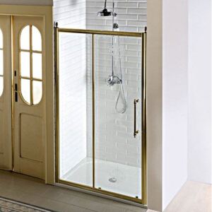 GELCO - ANTIQUE sprchové dveře, posuvné,1300mm, čiré sklo s dekorem, bronz (GQ4213)