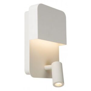 LUCIDE BOXER Wall Light LED 5W+3W+ USB White, nástěnné svítidlo