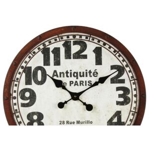 Kovové rezavé nástěnné hodiny Antiquité de Paris - Ø 58*5 cm