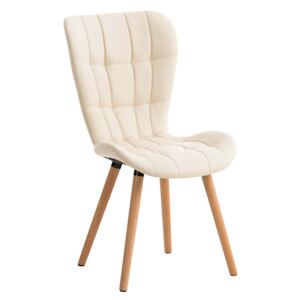 Židle Elda ~ koženka, dřevěné nohy natura