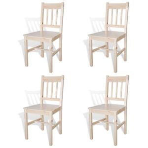 Jídelní židle Elbert - 4 ks - dřevo | přírodní odstín