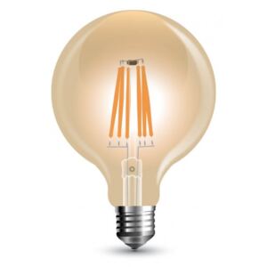 LED žárovka filament E27 8W, teplá bílá
