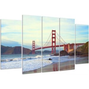CARO Obraz na plátně - Golden Gate Bridge 100x70 cm