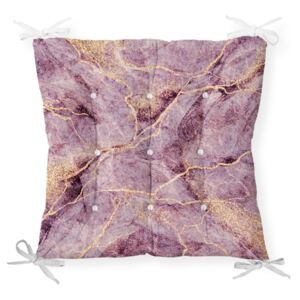 Podsedák s příměsí bavlny Minimalist Cushion Covers Lila Marble, 40 x 40 cm