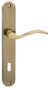 Dveřní kování COBRA KRISTINA (OFS) - BB klika-klika otvor pro obyčejný klíč/OFS (bronz česaný) / Rozteč 72 mm