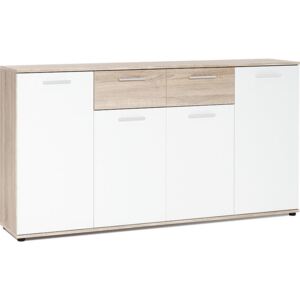 FARELA Kombinovaná skříň, 160 cm, dub/bílá, dřevo, moderní design Barva: dub / bílá