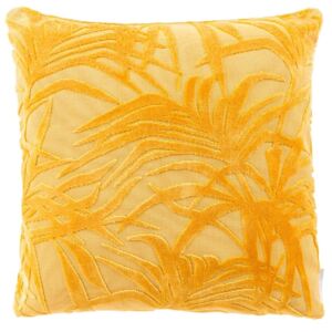 Žlutý polštář ZUIVER MIAMI s palmovým motivem