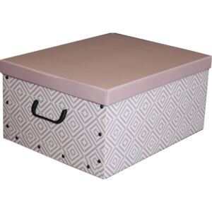 Skládací úložná krabice - karton box Compactor Nordic 50 x 40 x 25 cm, růžová (Antique)