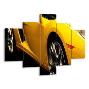 Vícedílný obraz Žluté auto 100x70 cm